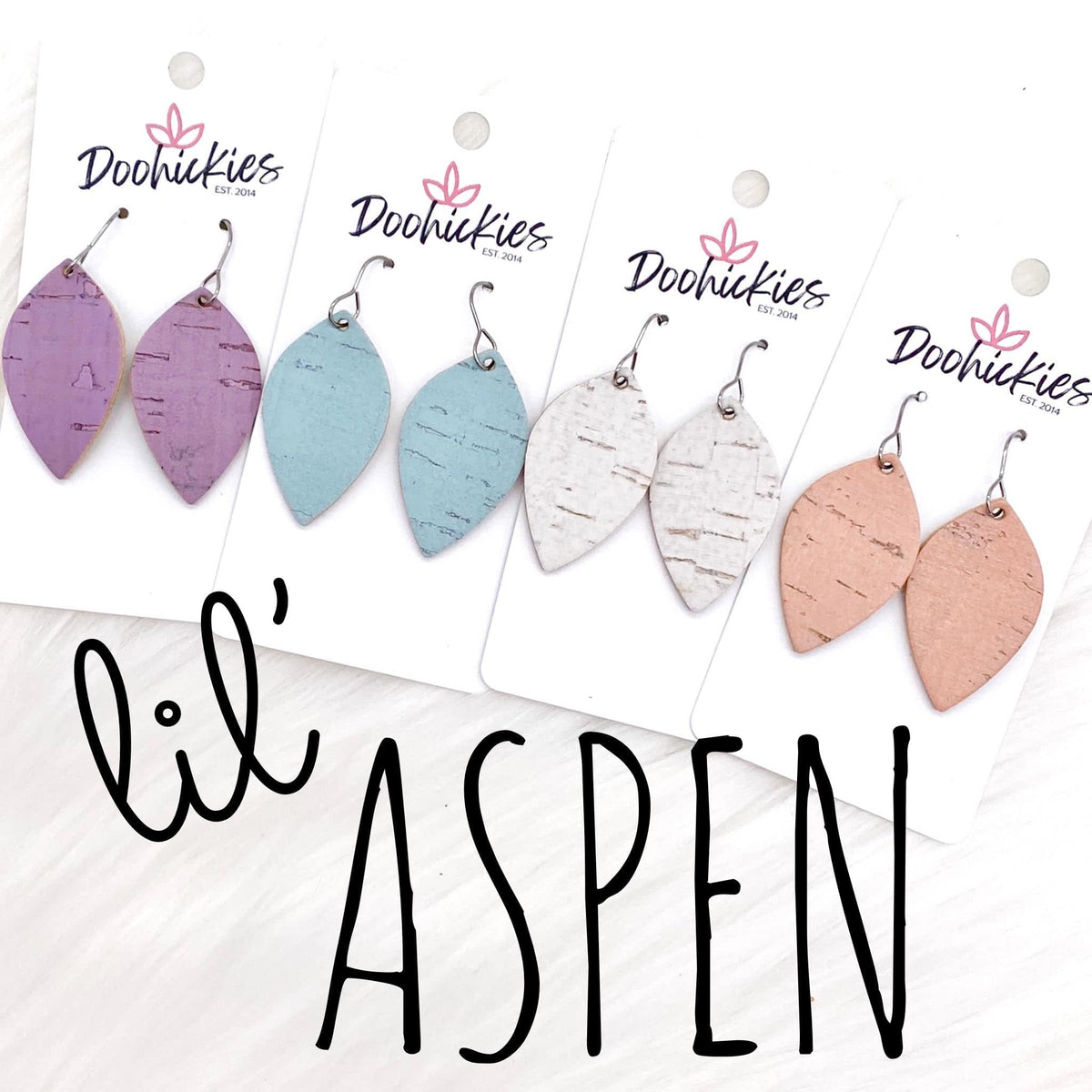 1.5" Lil' Pastel Aspen Earrings - Purple