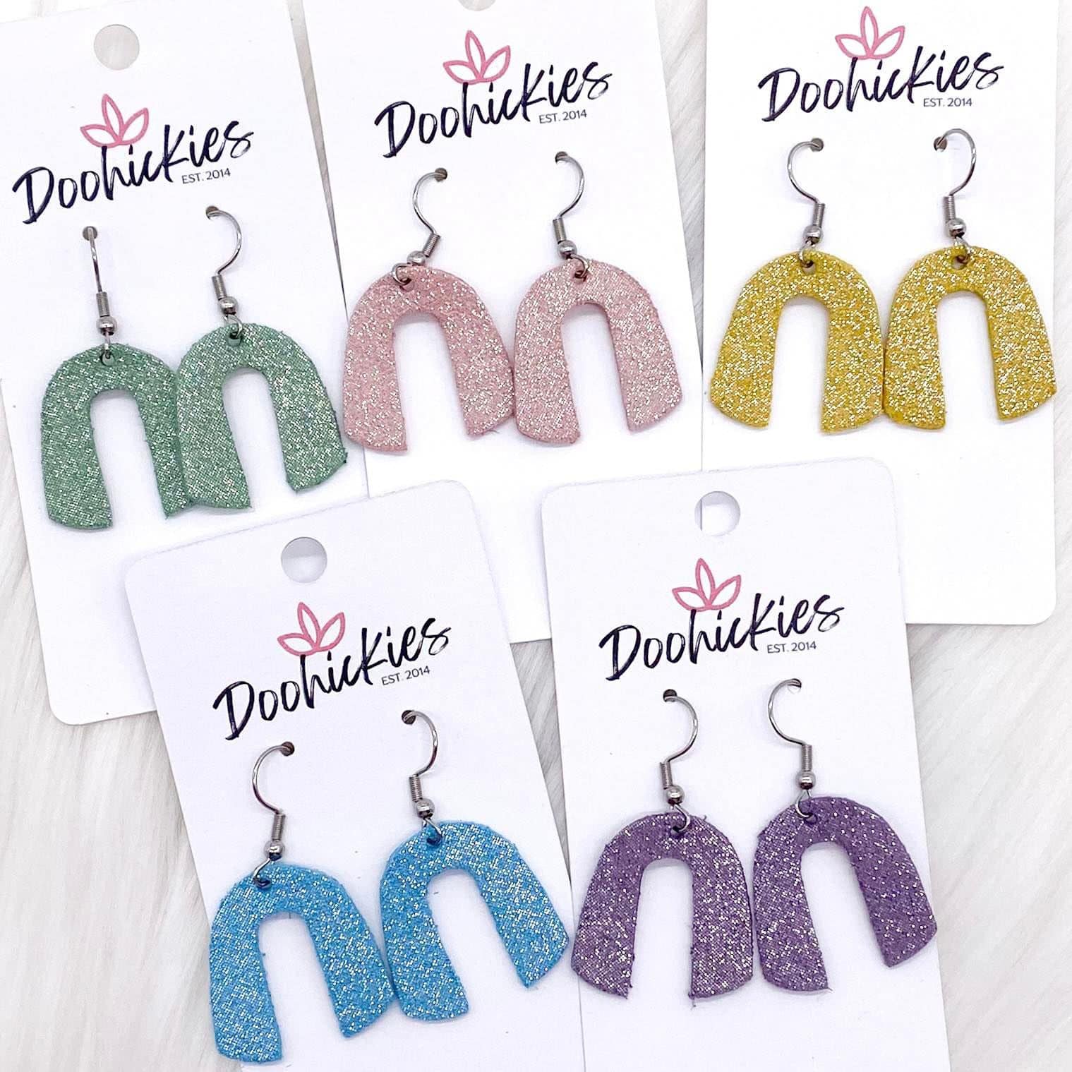 1.5" Lil' Aurora Shimmer Rainbow Earrings - Blue