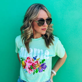 Watercolor Floral Mama Graphic Tee