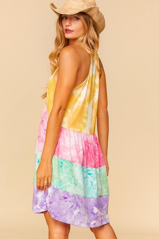 Need You Now Tiered Tie Dye Dress
