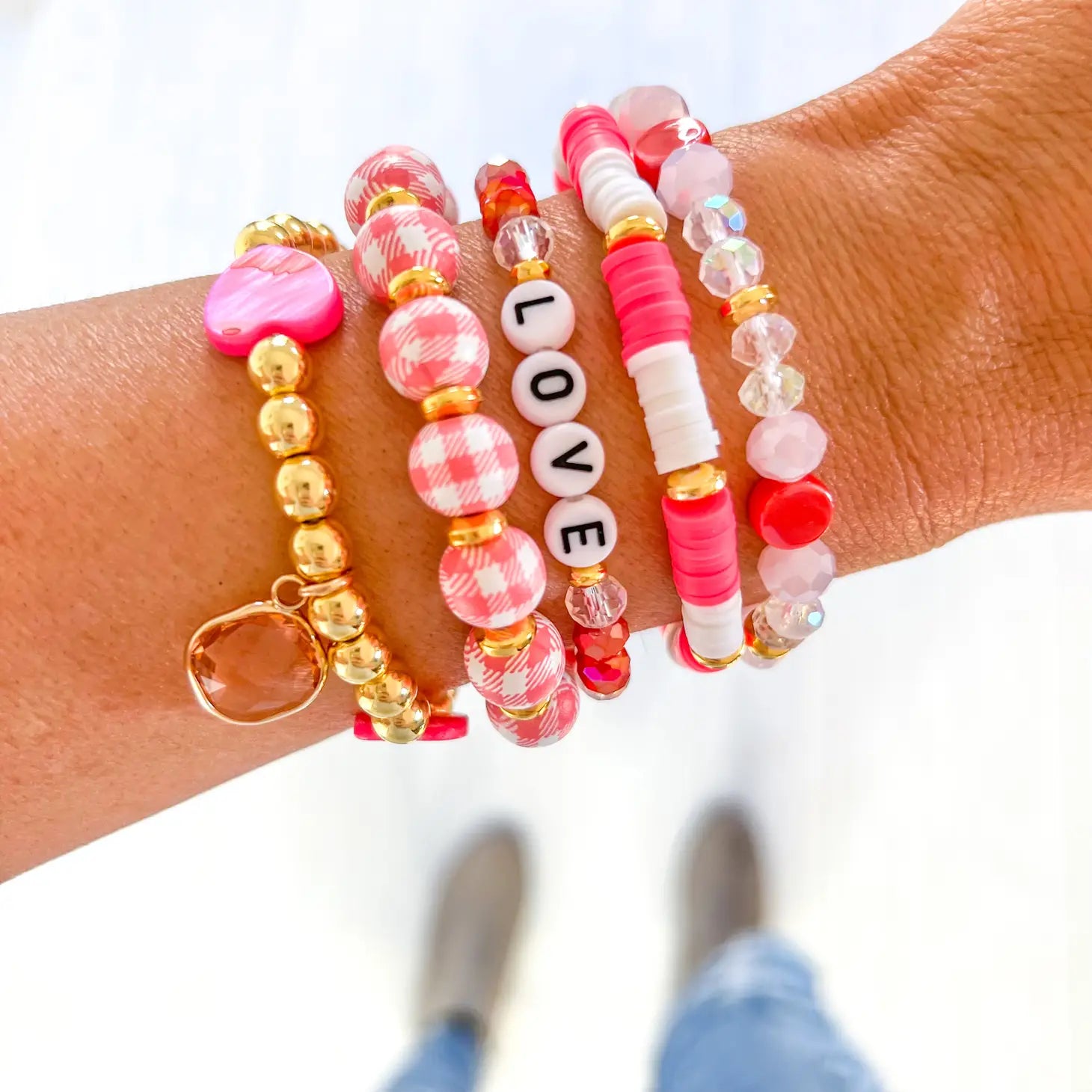 All You Need is Love Bracelet Stack