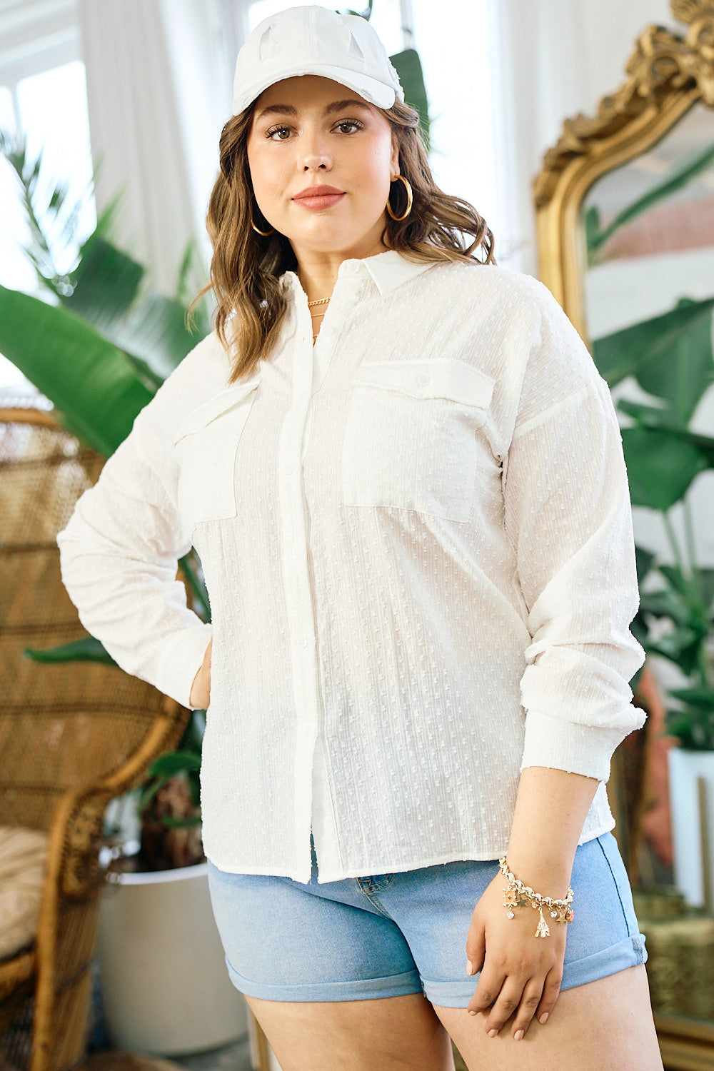 We Know The Feeling Button Down - White