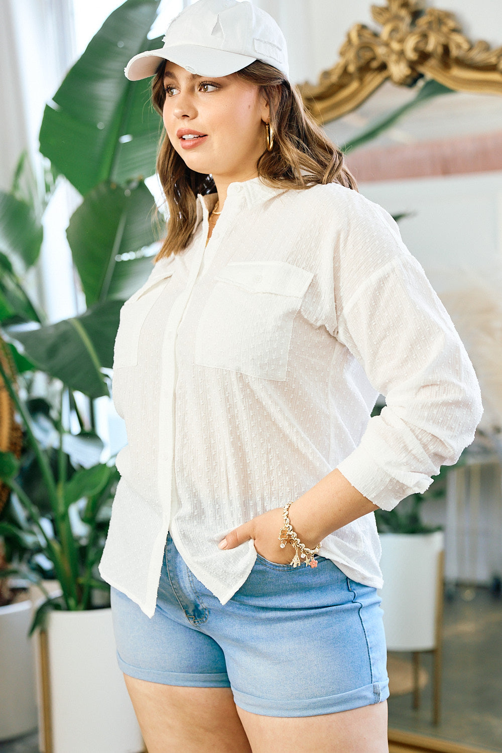 We Know The Feeling Button Down - White