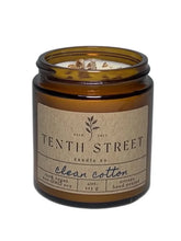 Tenth Street Candle Co. - Clean Cotton 4oz Amber Jar
