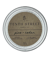Tenth Street Candle Co. - Pine + Cedar 8oz Tin