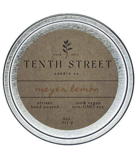 Tenth Street Candle Co. - Meyer Lemon 8oz Tin