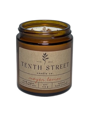 Tenth Street Candle Co. - Meyer Lemon 4oz Amber Jar
