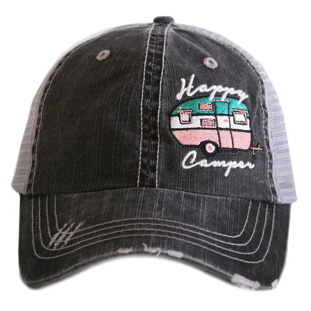 Happy Camper Side Patch Trucker Hat