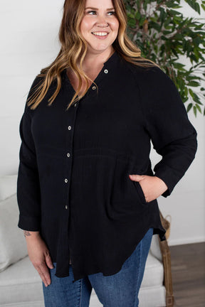 Simple Pleasures Button Down - Black