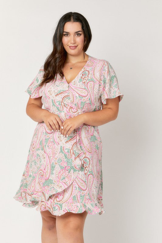 A Piece of Me Paisley Dress - Sage