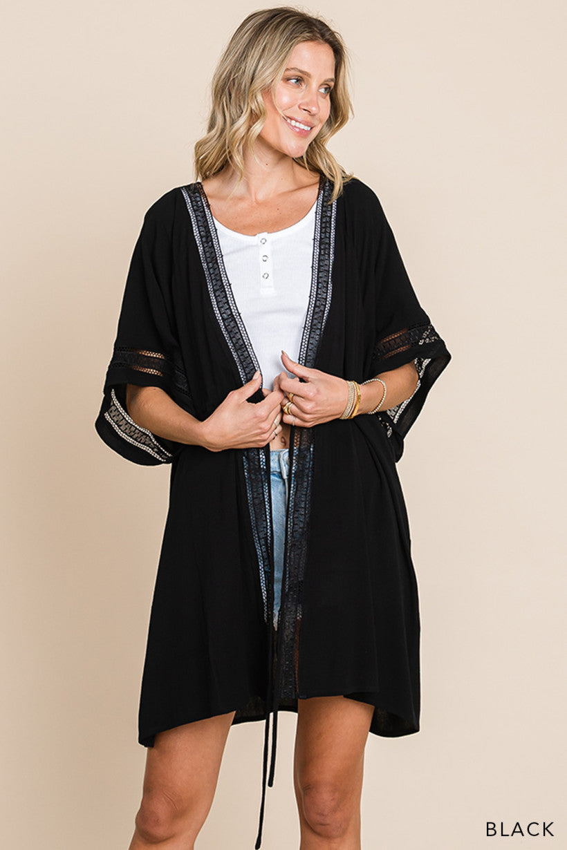 Sand in My Toes Tie Front Kimono