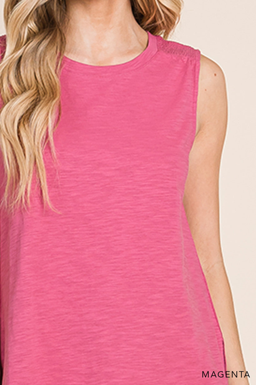 See You in My Mind Tank - Magenta