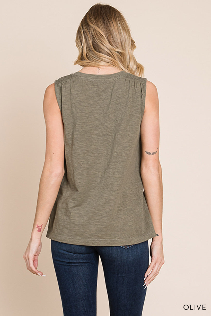 See You in My Mind Tank - Olive