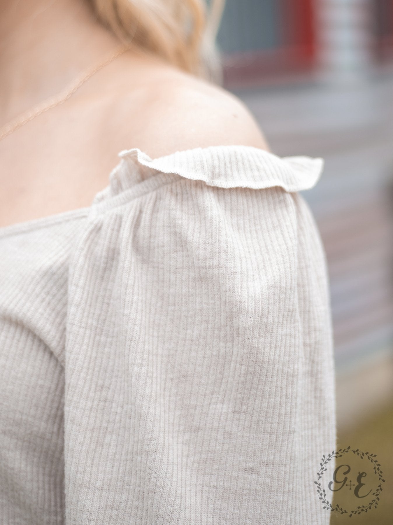 How 'Bout Those Ruffles Top - Beige