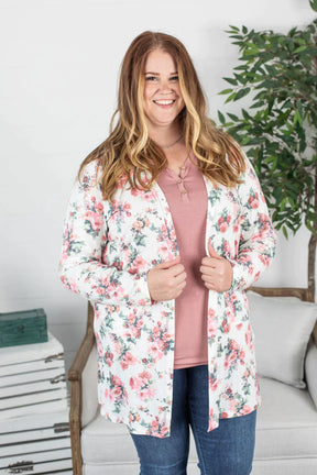 Anytime You Want Floral Cardigan - Ivory