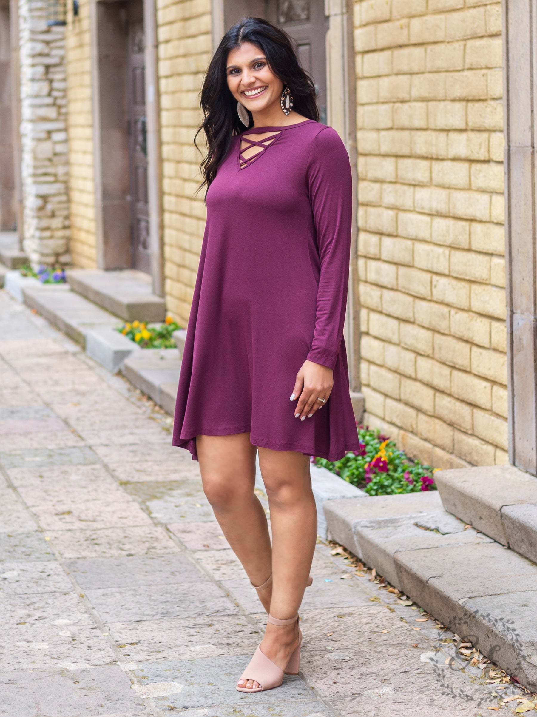 Too Bougie to Be Basic Dress - Plum