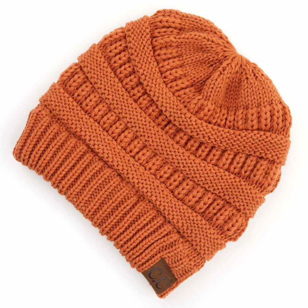 CC Criss-Cross Knit Beanie - Toffee