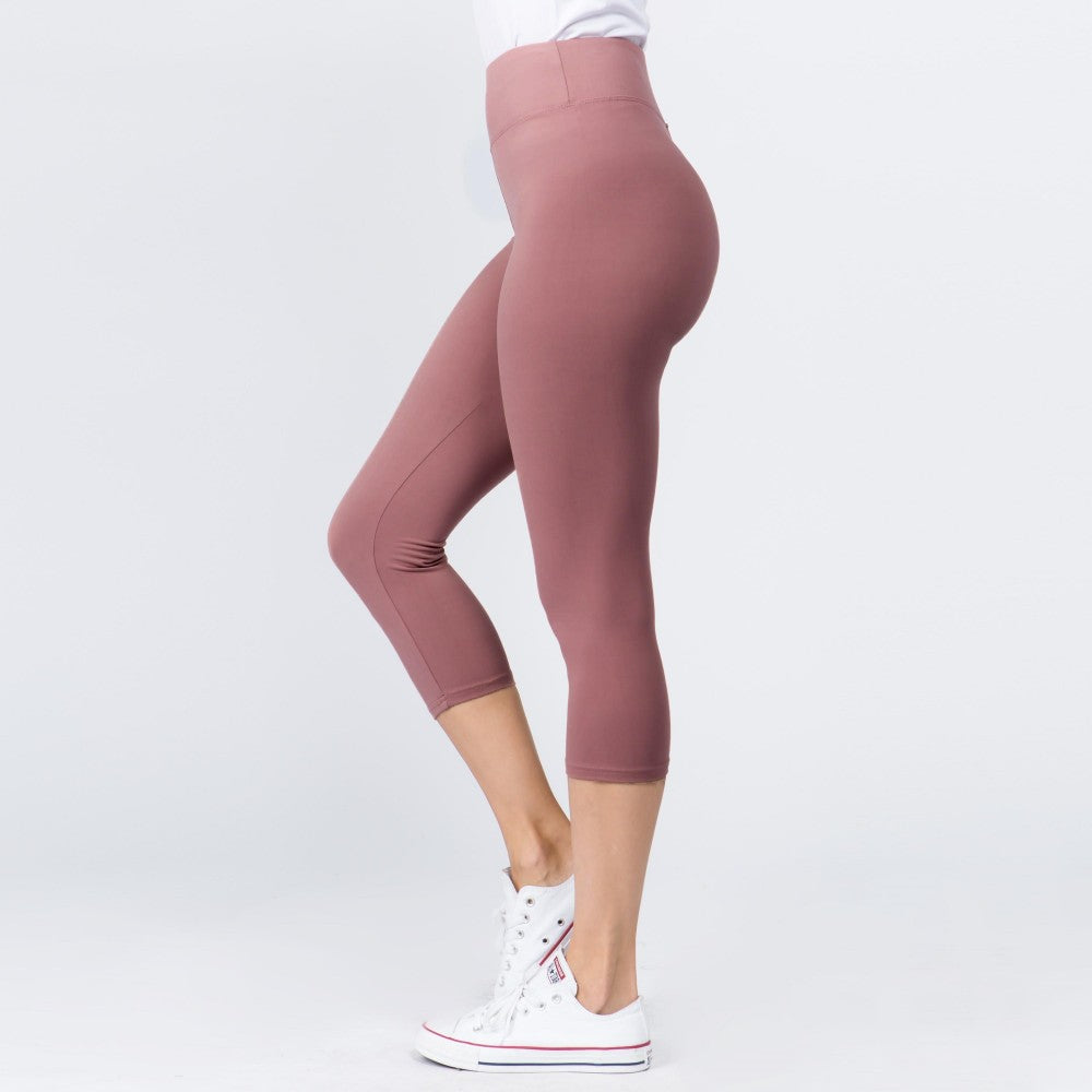 Capri Leggings - Mauve