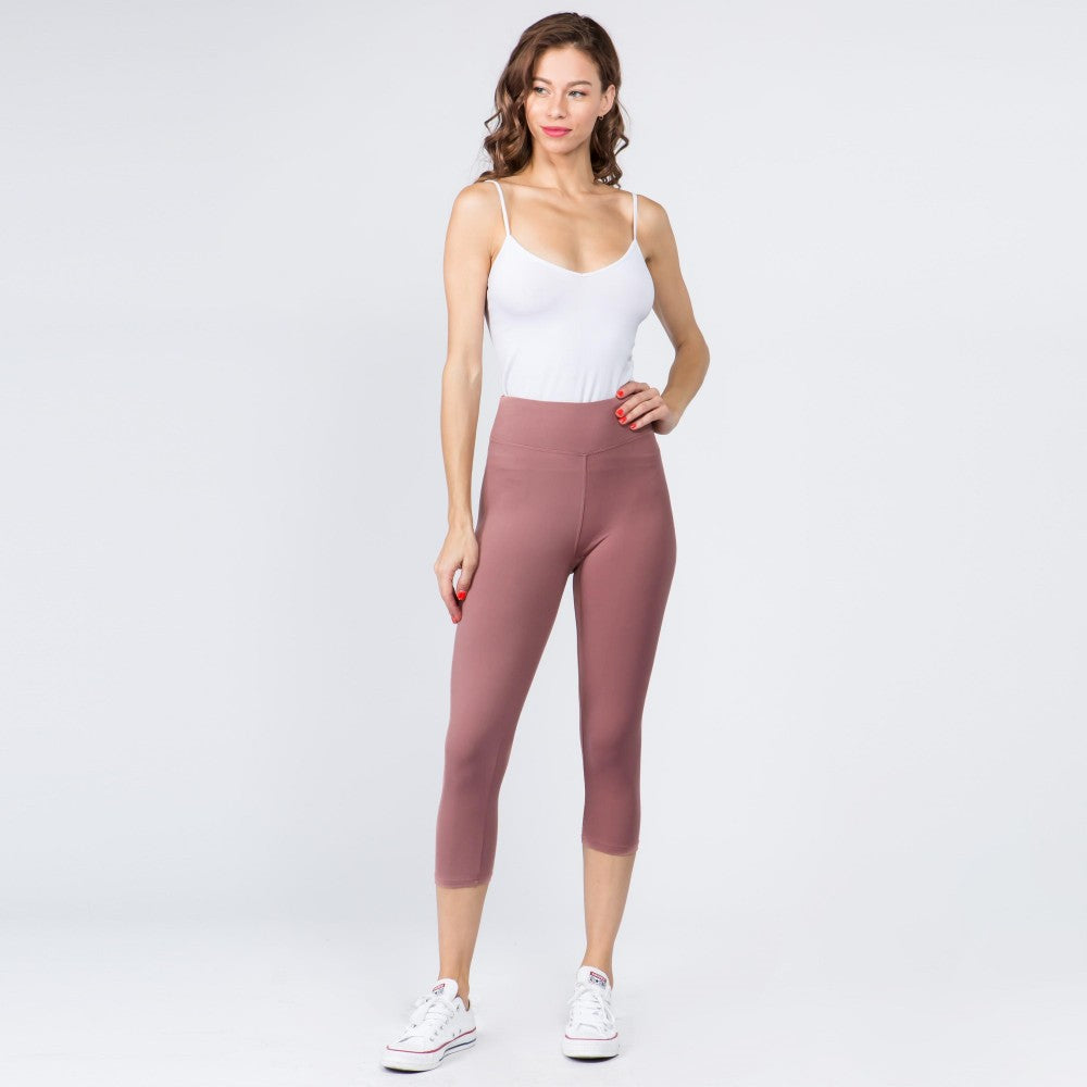 Capri Leggings - Mauve