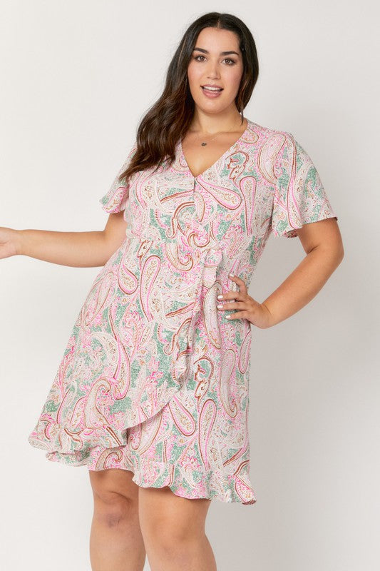 A Piece of Me Paisley Dress - Sage