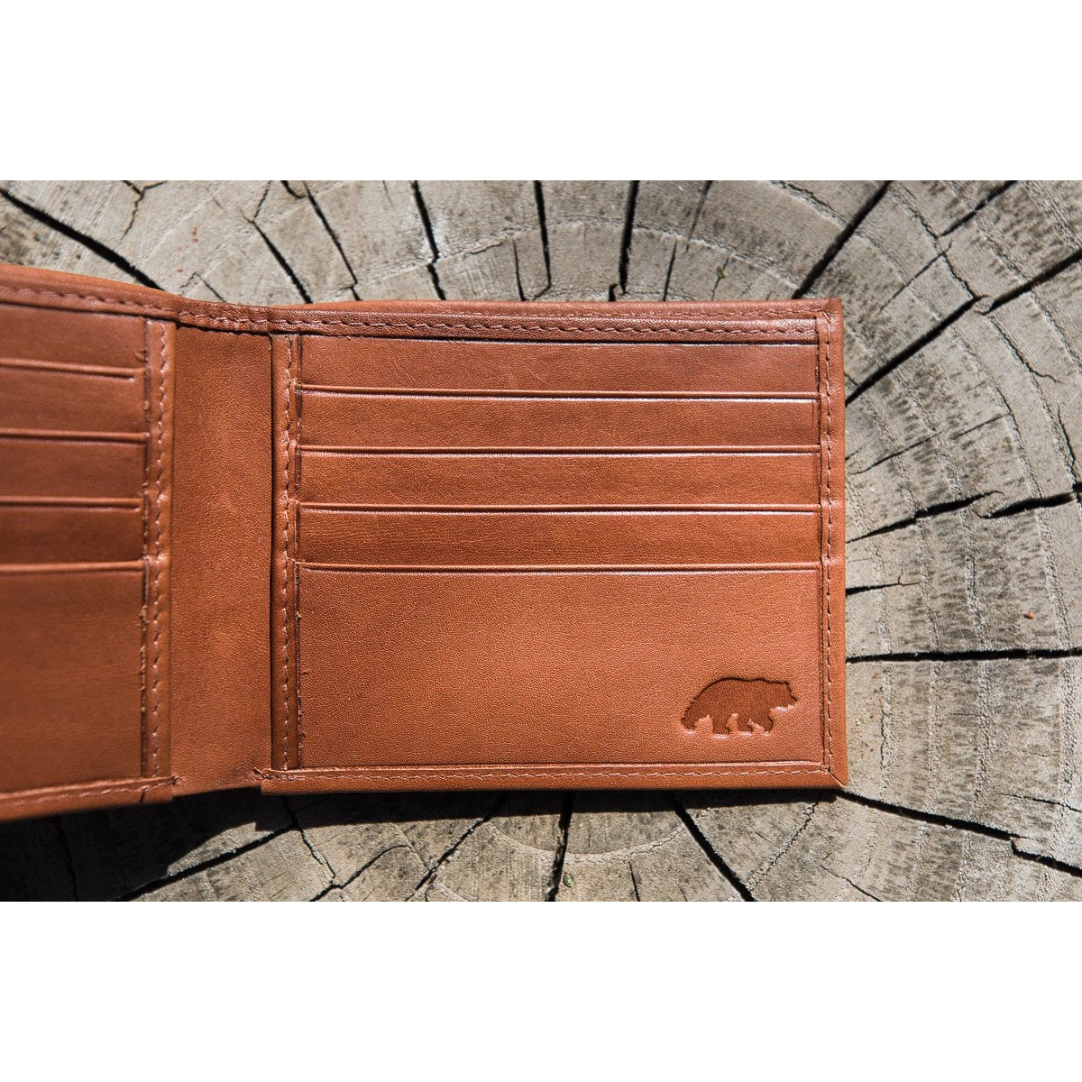 Slim RFID Bifold Wallet - Saddle