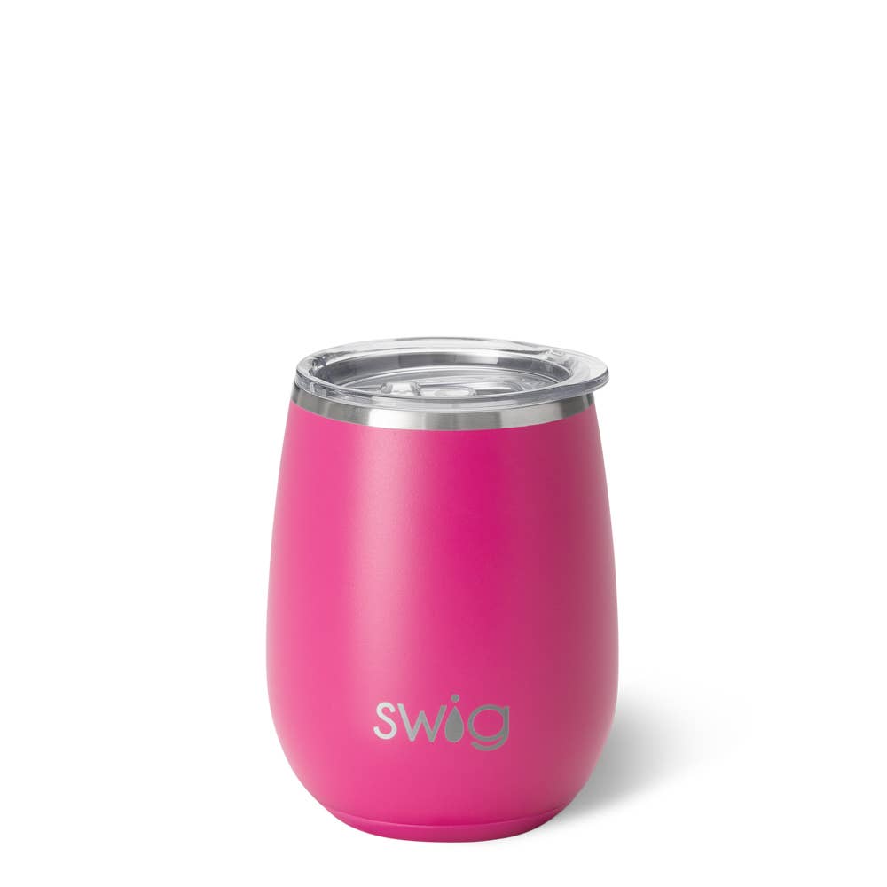 Swig Hot Pink Stemless Wine Cup (14oz)