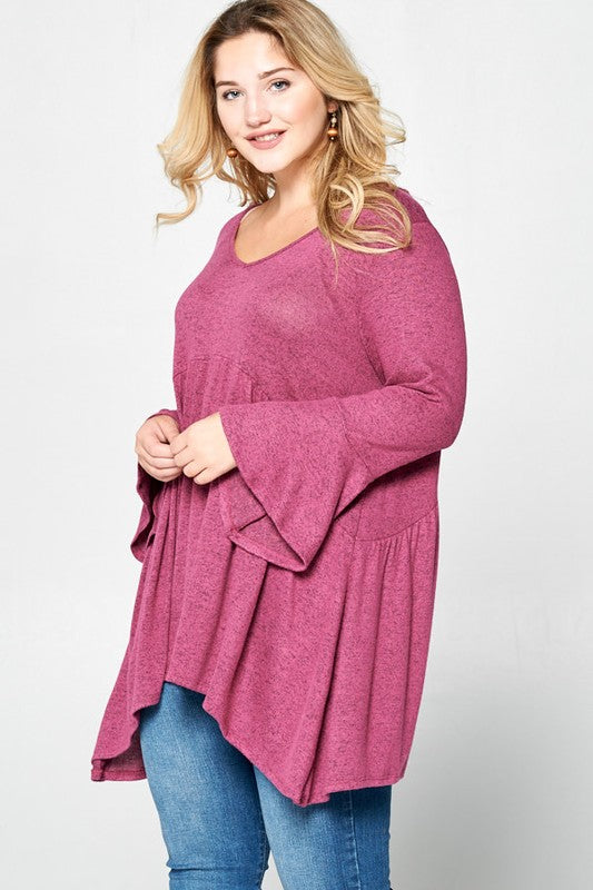 All I Need Hanky Hem Tunic - Raspberry