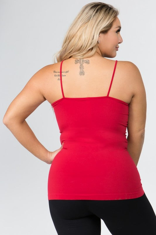 Seamless Single Criss Cross Tank - Crimson