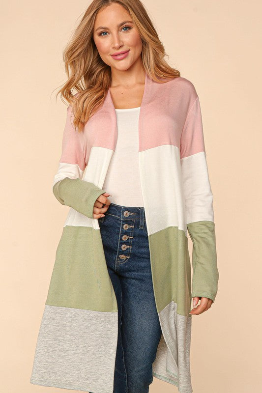 How It Feels Cardigan - Sage/Blush