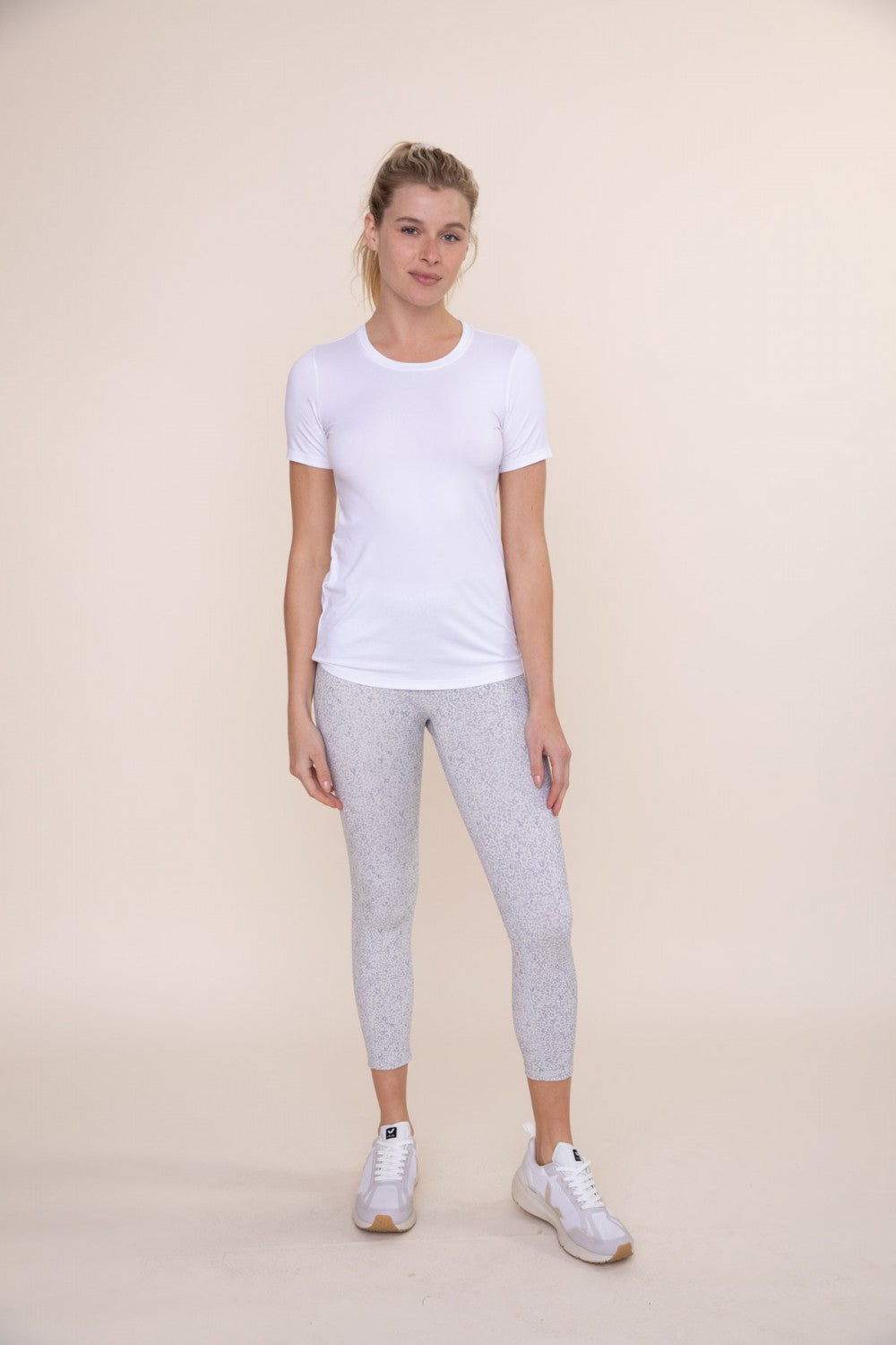 Walk With Me Athletic Tee - White