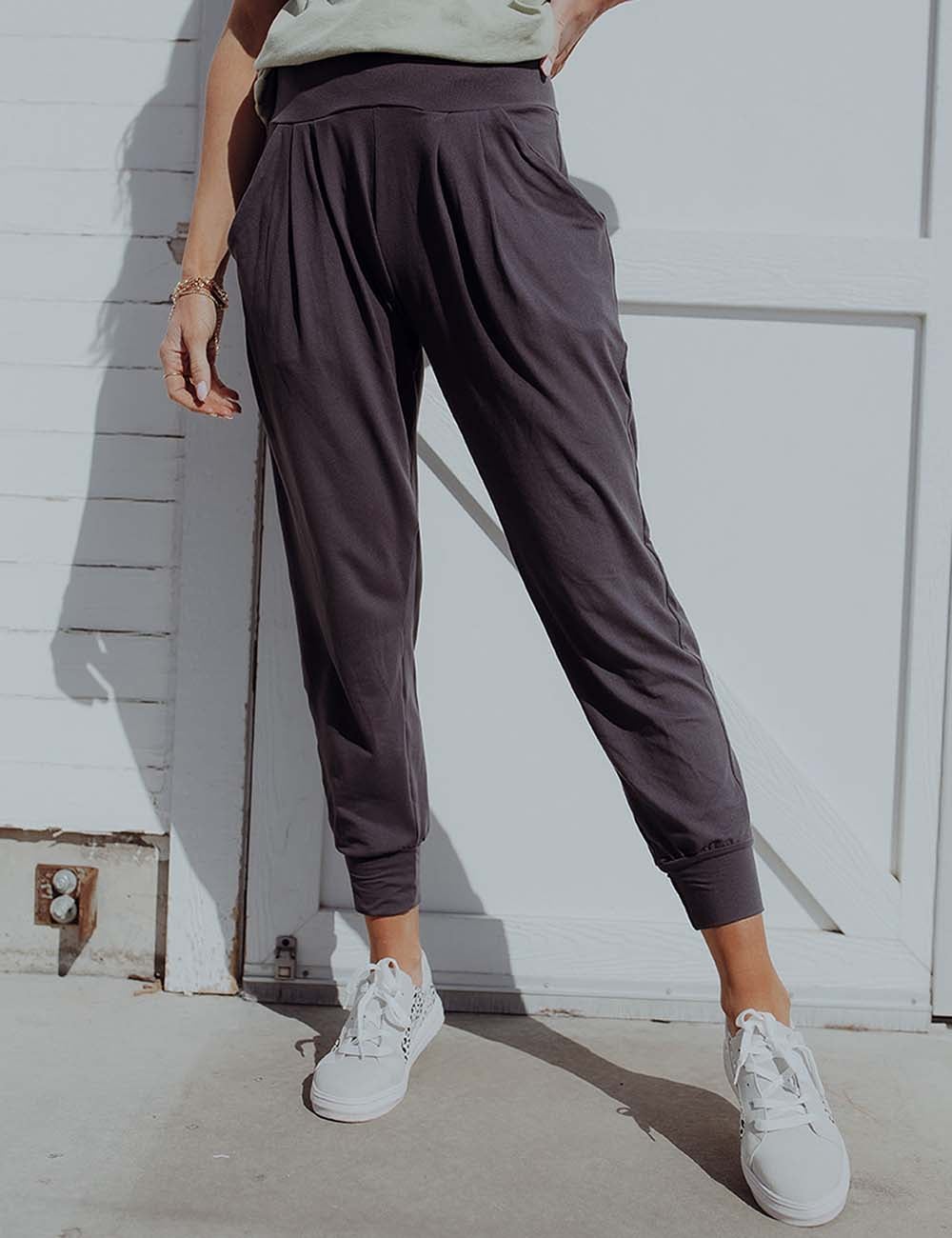 Simply The Best Harem Pants - Charcoal