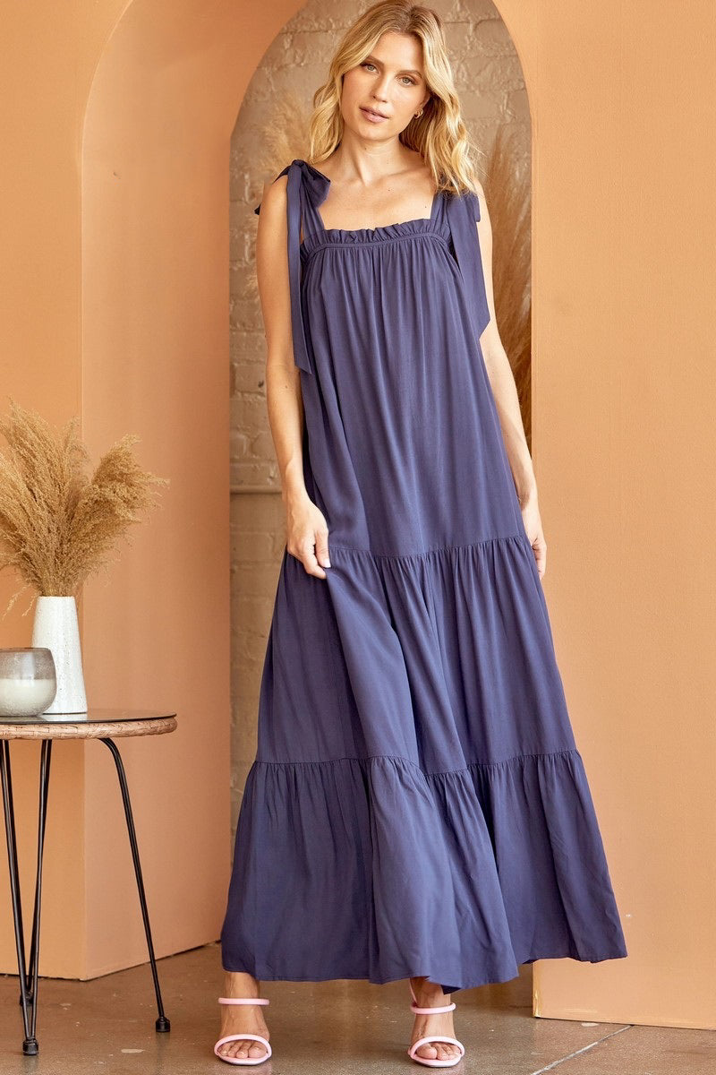 Working on Us Tiered Maxi Dress
