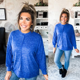 Up All Night Hacci Sweater - Bright Blue