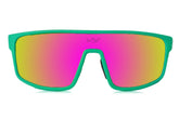 FarOut Sunglasses - Aqua Polarized Retros Pink Lens
