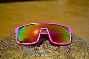 FarOut Sunglasses - Hot Pink Polarized Retros Pink Lens