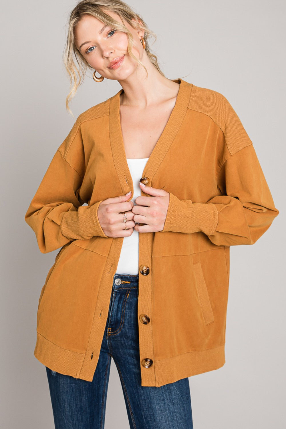 Won't You Be My Neighbor Cardigan - Cinnamon