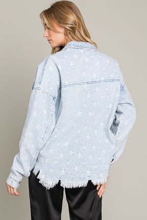 Star of the Show Distressed Shacket