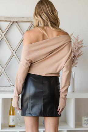 This is Perfect Vegan Leather Mini Skirt