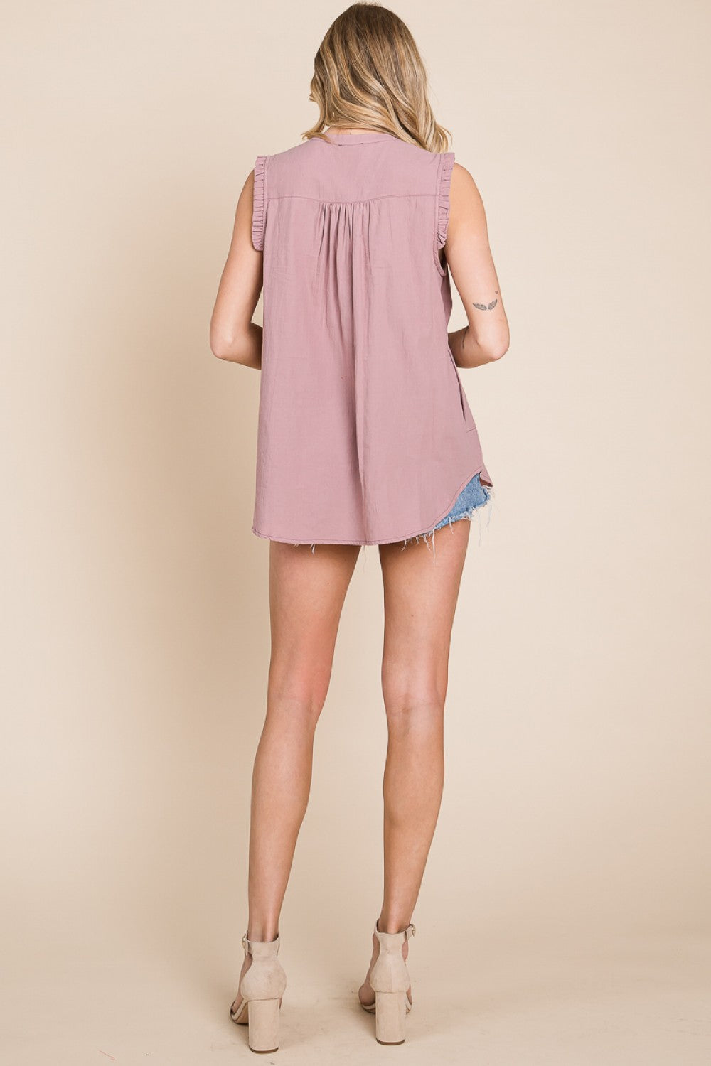 Coming to You Button Down - Mauve