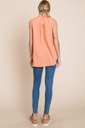 Coming to You Button Down - Coral