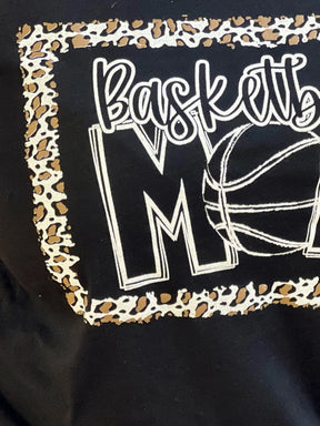 Basketball Mom Leopard Graphic Tee