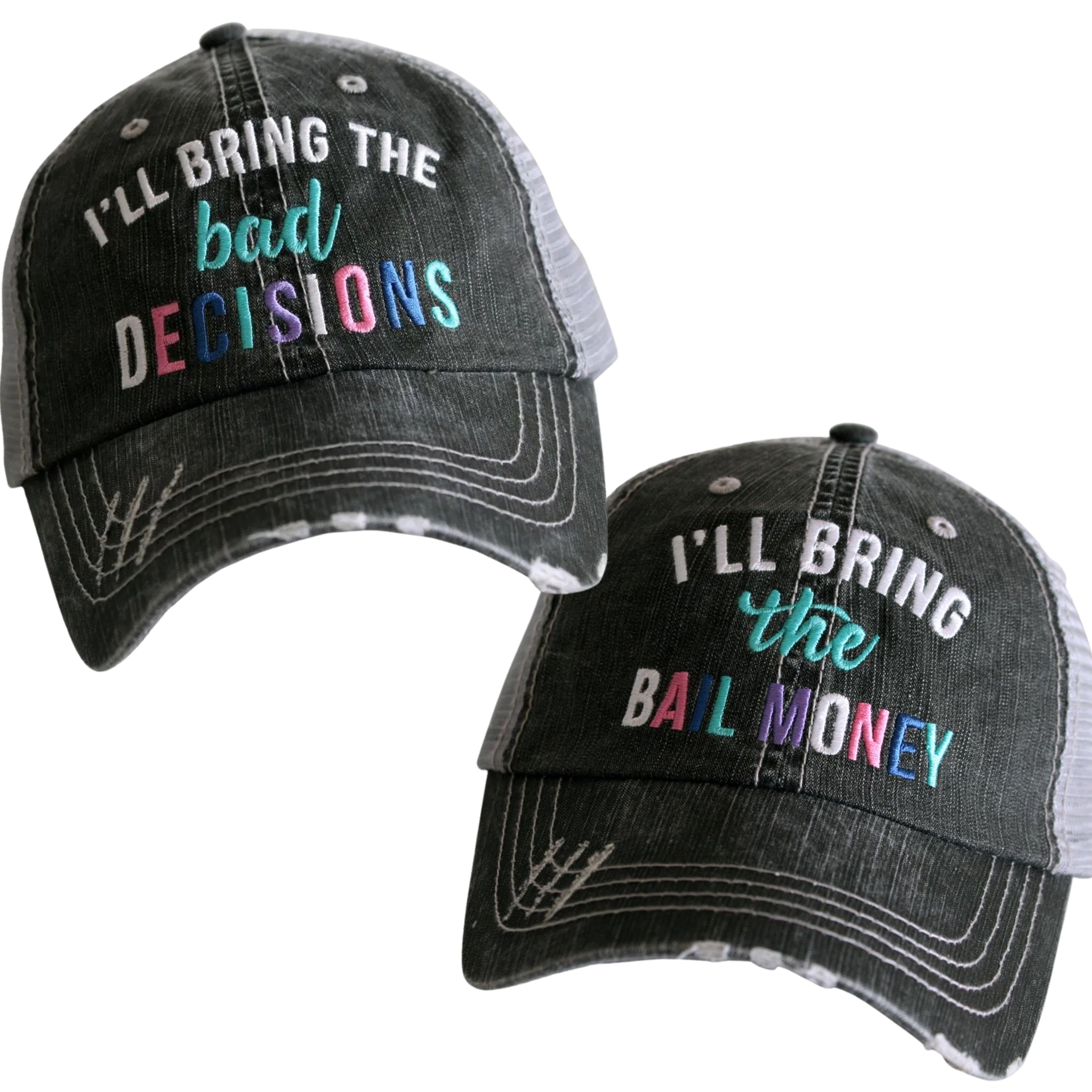 Best Friend Bad Decisions Trucker Hat Set
