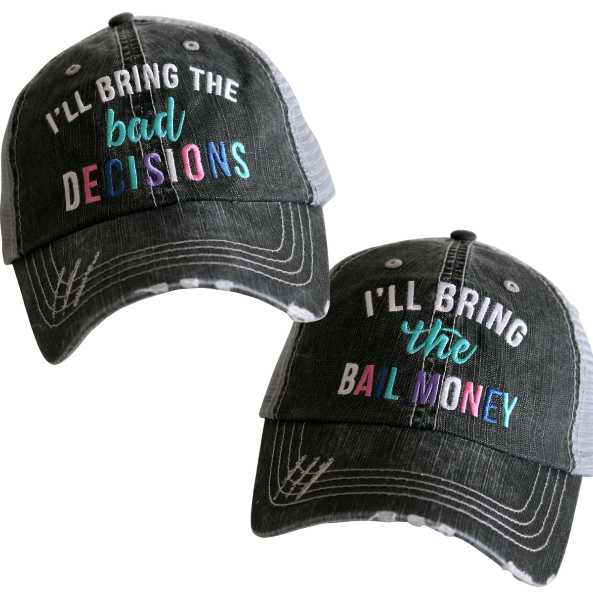 Best Friend Bad Decisions Trucker Hat Set