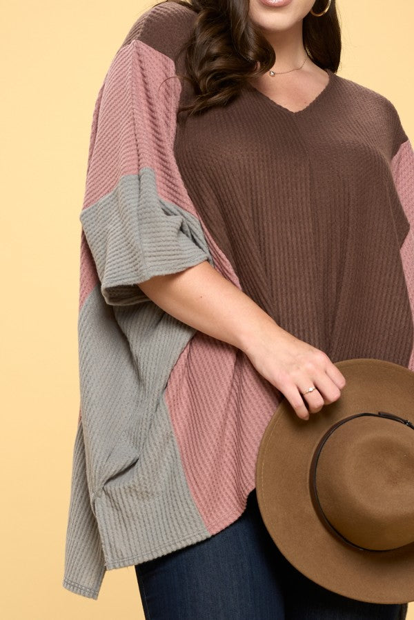 Try Again Waffle Knit Boxy Top