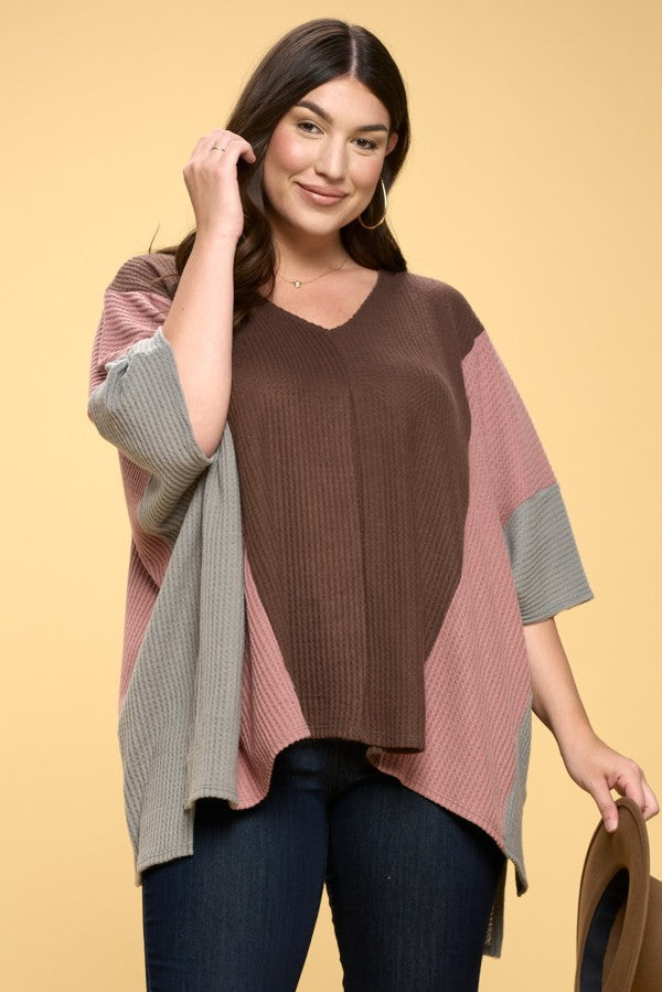 Try Again Waffle Knit Boxy Top