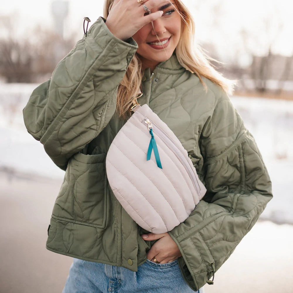 Jolie Puffer Belt Bag - Sand