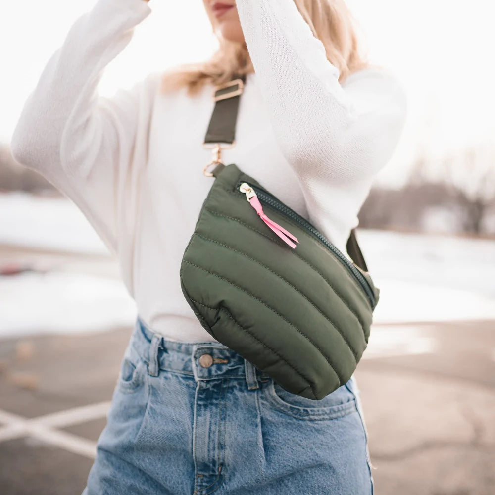 Jolie Puffer Belt Bag - Olive