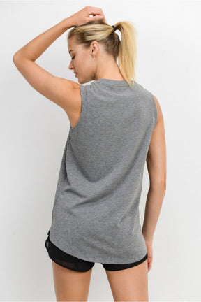 Time To Go Muscle Tank - Heather Grey