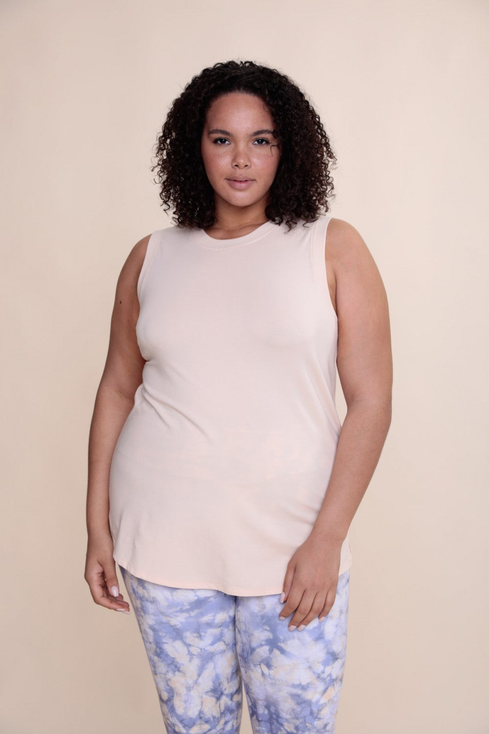 Time To Go Muscle Tank - Light Peach