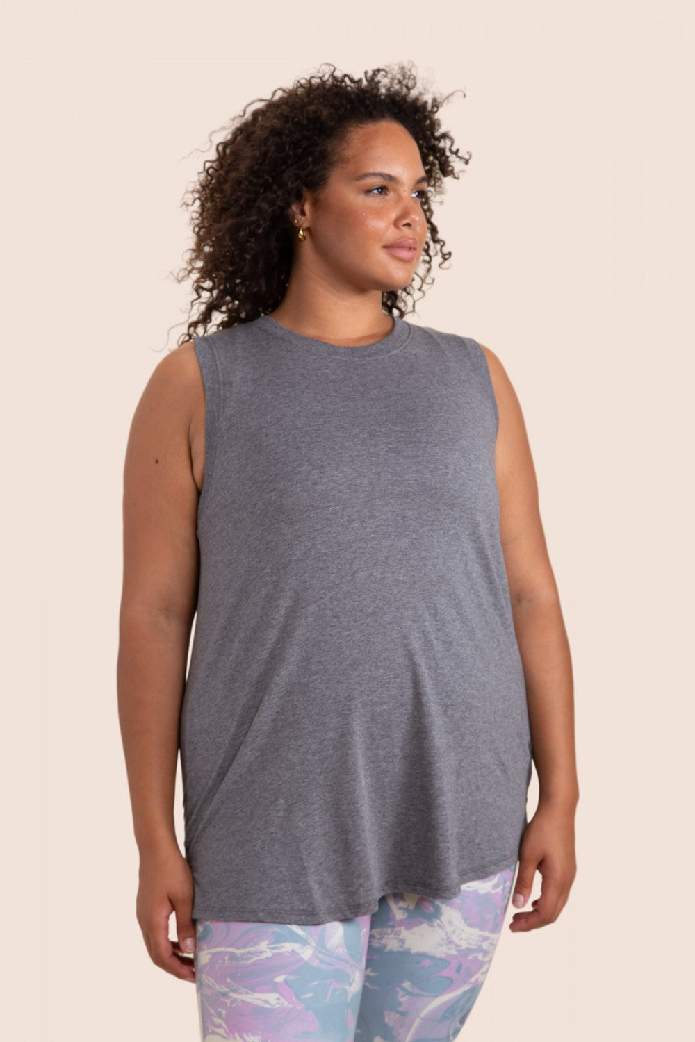 Time To Go Muscle Tank - Heather Grey